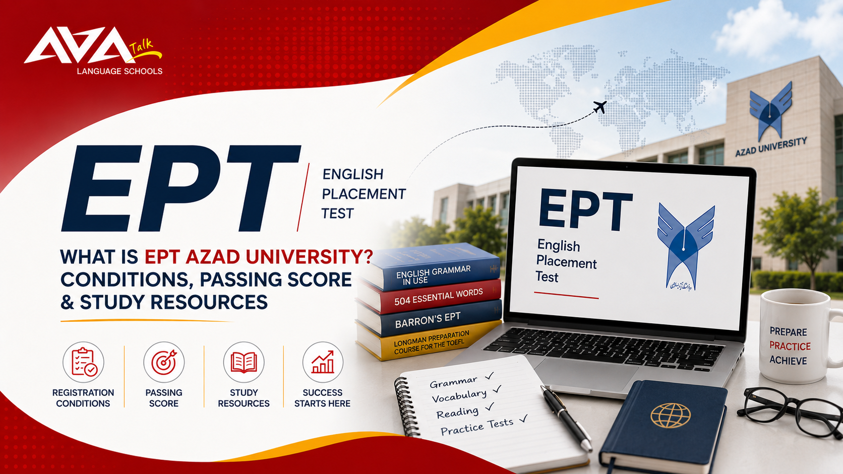 آزمون EPT دانشگاه آزاد چیست؟ راهنمای کامل ۱۴۰۵ + شرایط، منابع و نمره قبولی